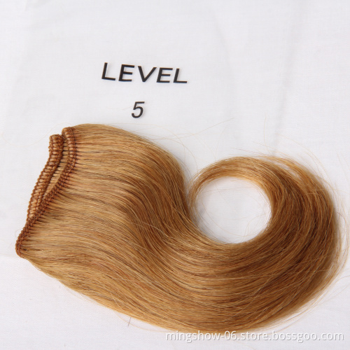Double weft raw indian hair human hair wholesale 20 pieces wholesale doll hair weft